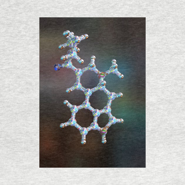 LSD drug molecule, illustration (C029/4527) by SciencePhoto